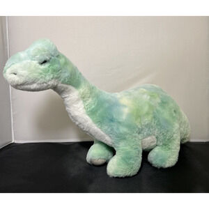 FAO Schwarz Glow Brights Blue Apatosaurus Dinosaur Plush Light Up Sound 12 Inch
